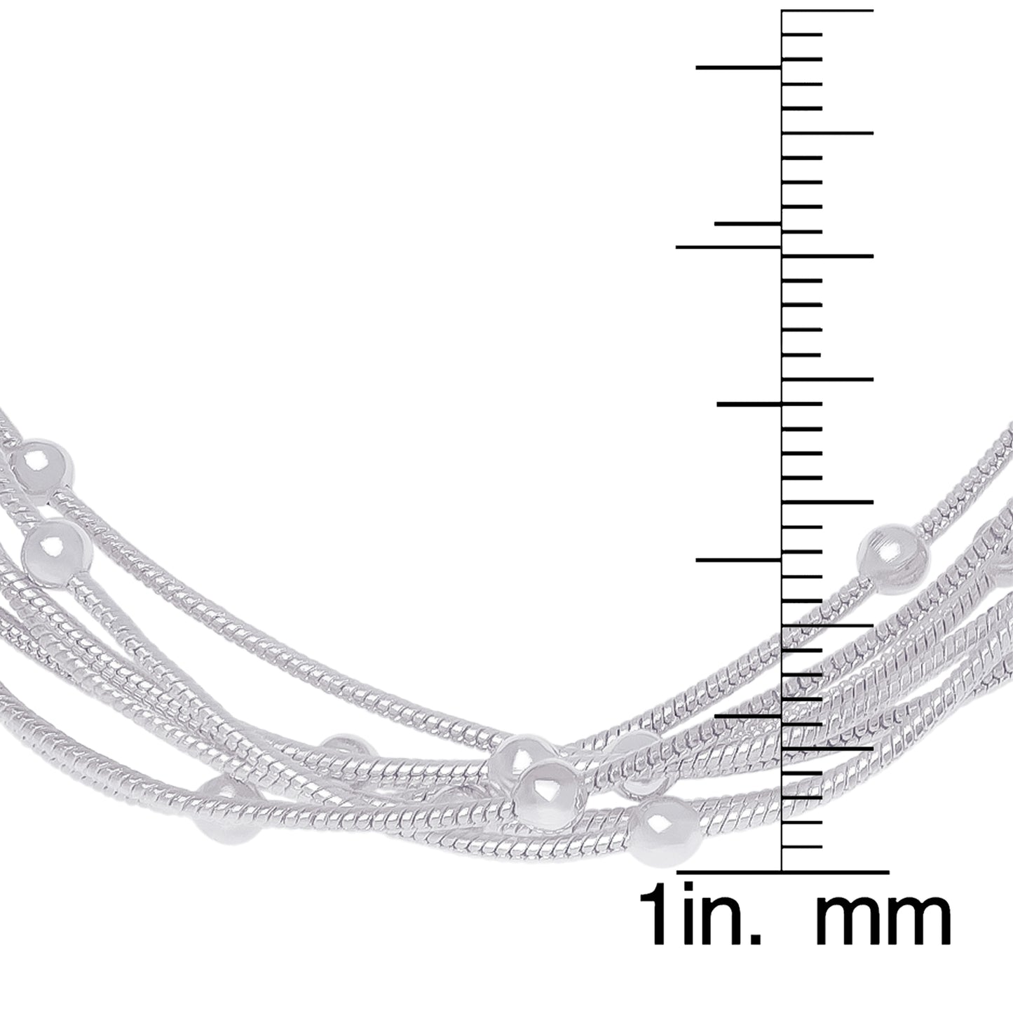 Silver Plated Cubic Zirconia Beaded Strand Bracelet