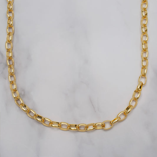 14Kt. gold plated Smooth Rolo Chain Necklace-18"