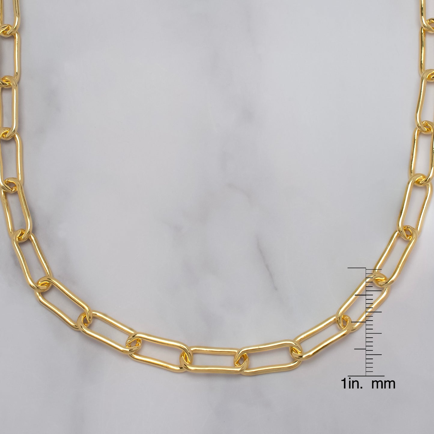 14Kt. gold plated Paperclip Chain Necklace-18"