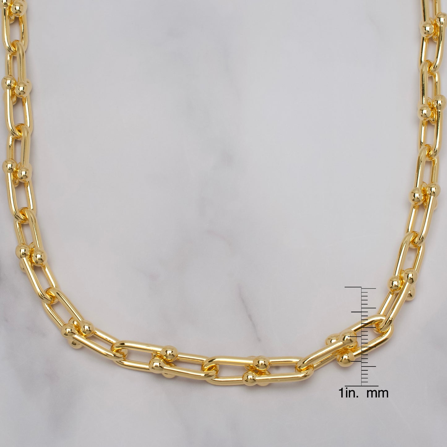 14Kt. gold plated Bridle Chain Necklace-18"