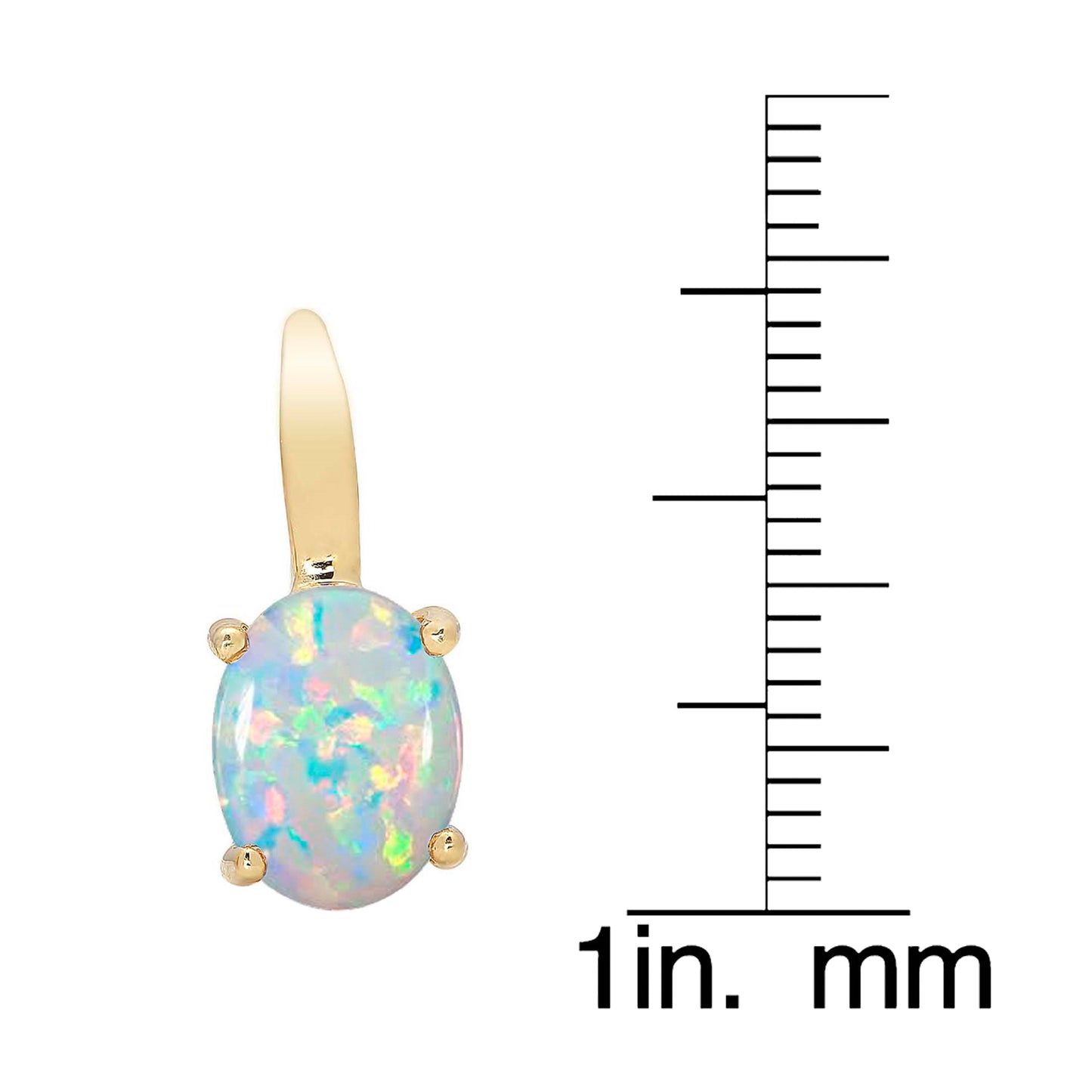 18K Gold Over Sterling Silver Lab Opal Lever back Earrings