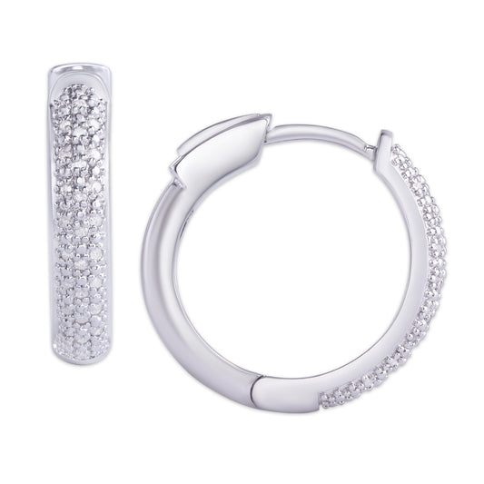 Sterling Silver 1/4Ct Hoop Earrings