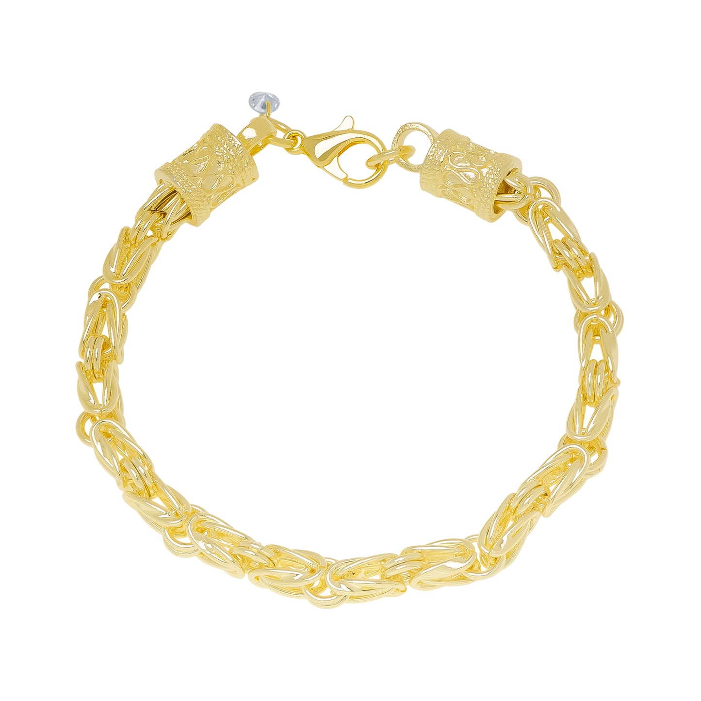 Gold Plated Byzantine Link Bracelet