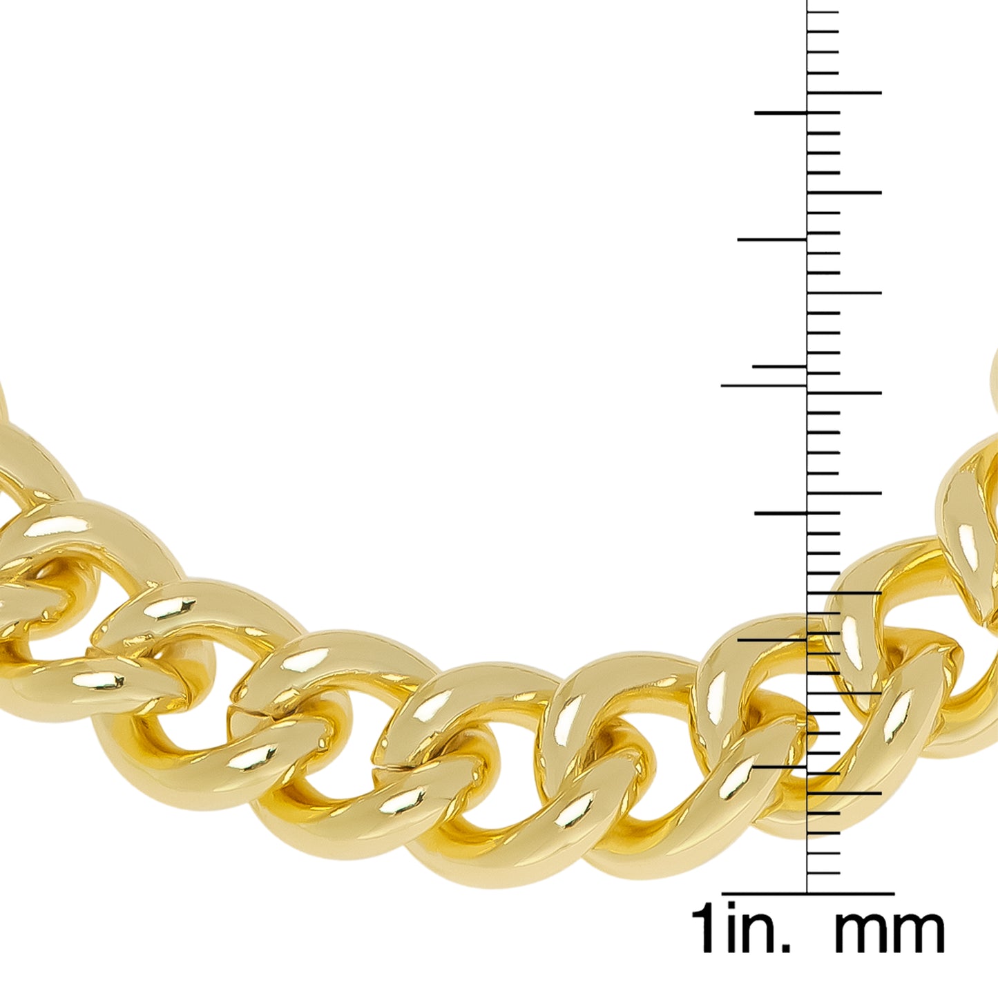 Gold Plated Cubic Zirconia Wide Cable Link Bracelet